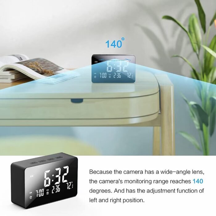 SPYDERCOP® Table Clock Spy Camera With Alarm - Image 3
